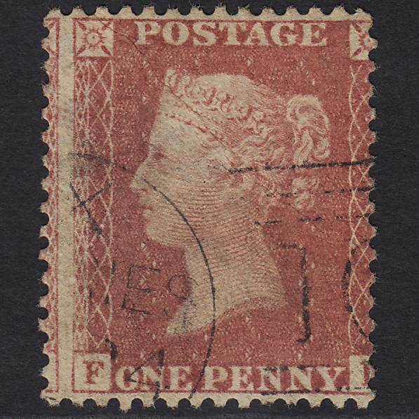 GB QV 1857 1d Rose-red SG40-C10(1) GU Misperf Light Dumfries 108