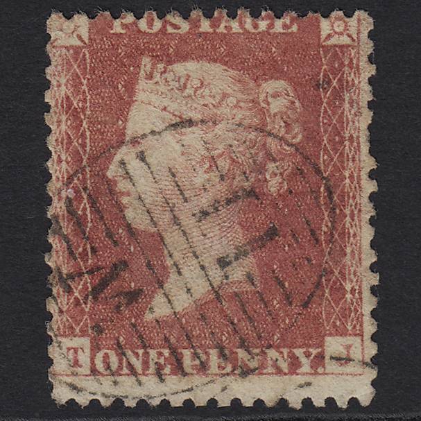 GB QV 1857 1d Rose-red (Plate 43) SG40-C10(1) TJ GU in London D&S W11 11d2