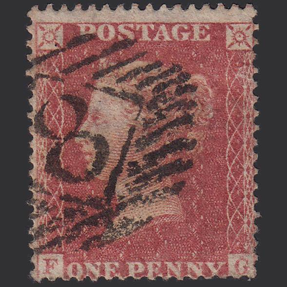 QV 1857 1d Rose-red (Plate 38) SG36-C11 FG GU London IS 8