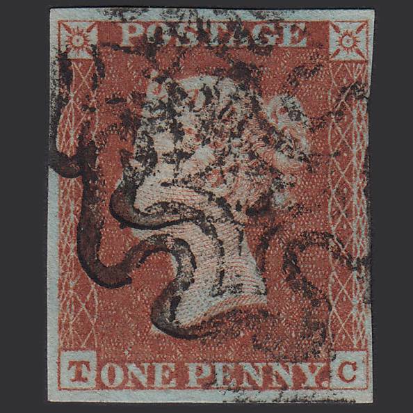 GB QV 1841 1d (Plate 22) SG8-B1(1) Const Var TC FU Miss Imprimatur nr 4M MX