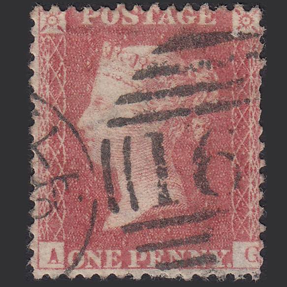 GB QV 1857 1d (Plate 62) SG39-C10(3) AG GU Missing Imprimatur Carlisle 165