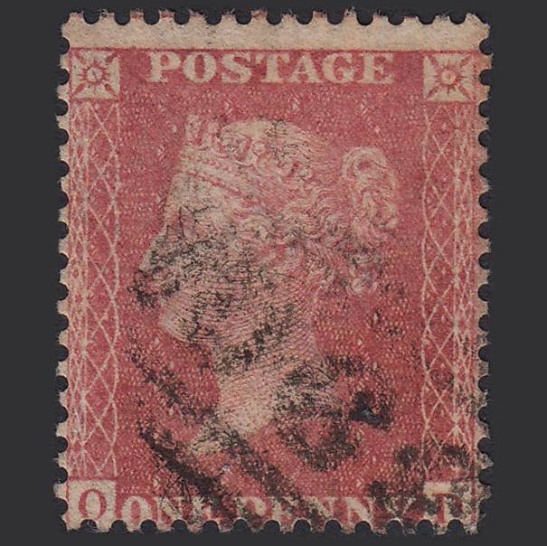 GB QV 1857 1d Rose-red (Plate 27) SG40-C10(1) OD GU