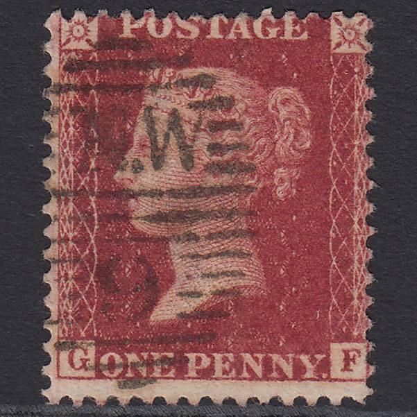 GB QV 1857 1d Deep Rose-red (Plate 43) SG41-C10(4) GF FU London D&S NW9