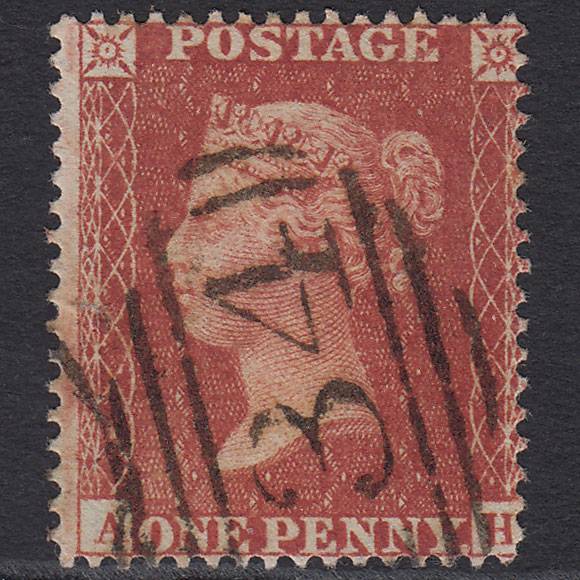 GB QV 1855 1d (Plate 10) SG21-C4(1) AH FU Missing Imprimatur Bristol 134