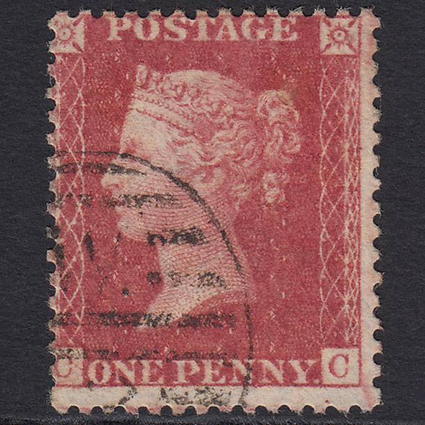 GB QV 1857 1d (Plate 62) SG40-C10(1) CC FU London D&S Cancel Misperf