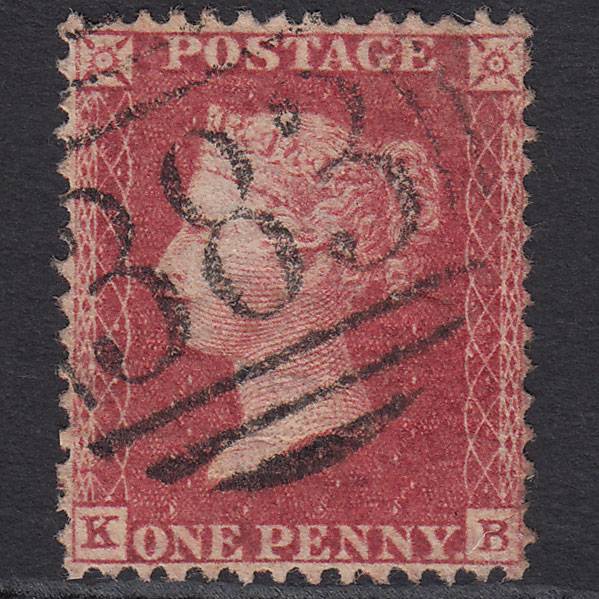 GB QV 1857 1d Rose-red (Plate 60) SG40-C10(1) KB GU Hull 383 Well Centred