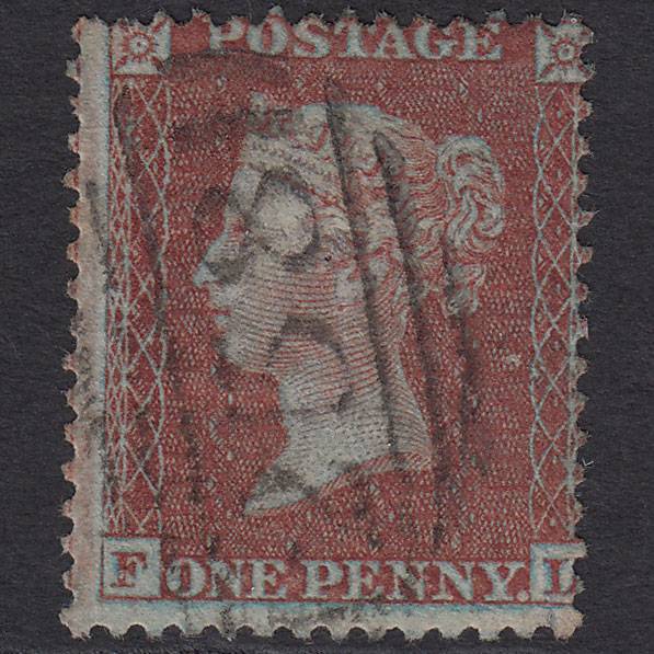 GB QV 1855 1d (Plate 7) SGC6(1) Framed Reverse FL FU Dover 258 Misperf