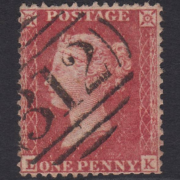 GB QV 1857 1d (Plate 27) SG40-C10(1) LK GU Gloucester 312 Well Centred