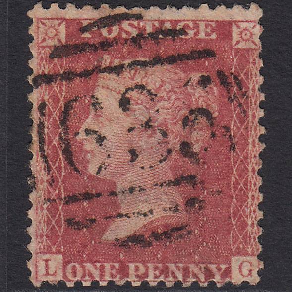 GB QV 1857 1d Rose-red (Plate 59) SG40-C10(1) LG GU Reading 635
