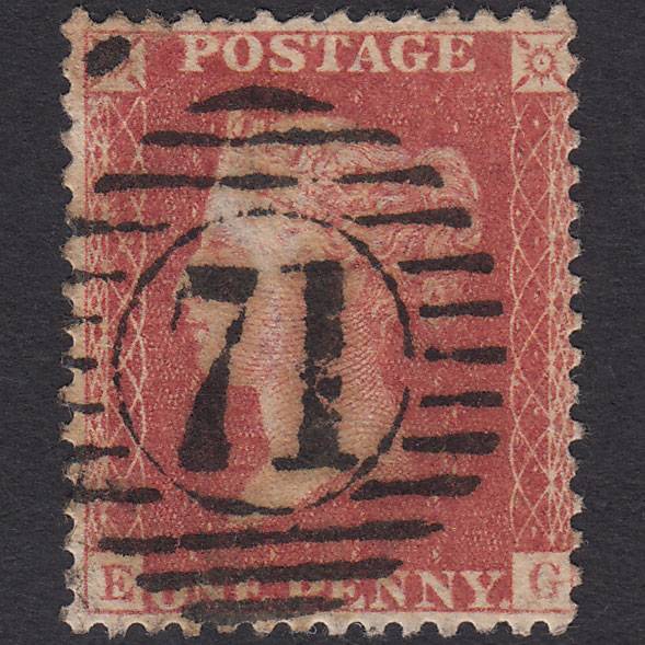 GB QV 1857 1d Rose-red (Plate 42) SG40-C10(1) EG GU London D&S 71