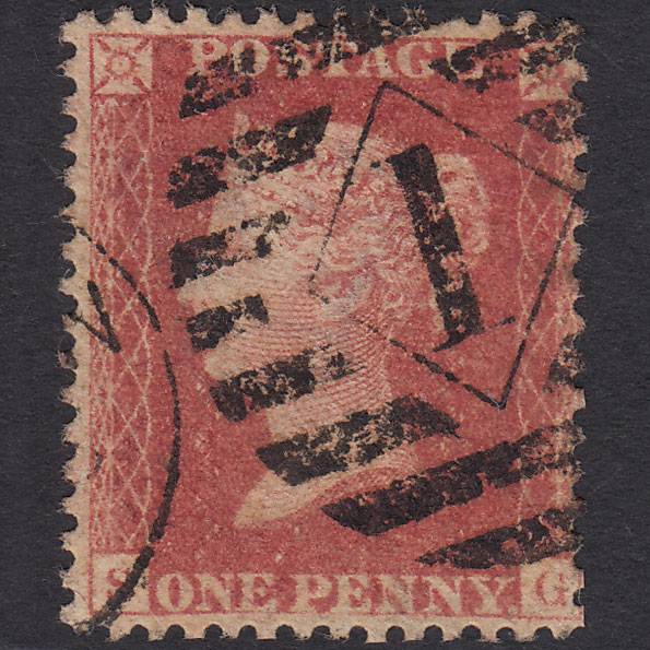 GB QV 1857 1d Rose-red (Plate 41) SG40-C10(1) SG GU London IS 1