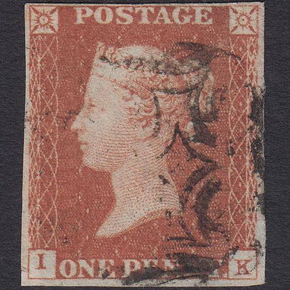 GB QV 1841 1d Red-brown (Plate 22) SG8-B1(1) IK FU Missing Imprimatur 4M MX