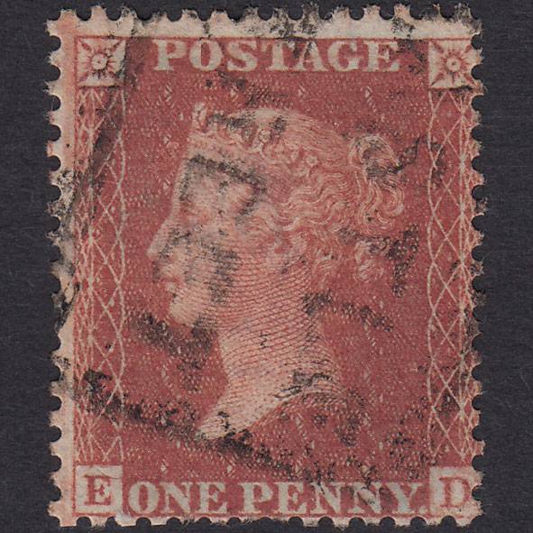 GB QV 1856 1d (Plate 37) SG29-C8(1) ED GU Castle Street Scots Local Cancel