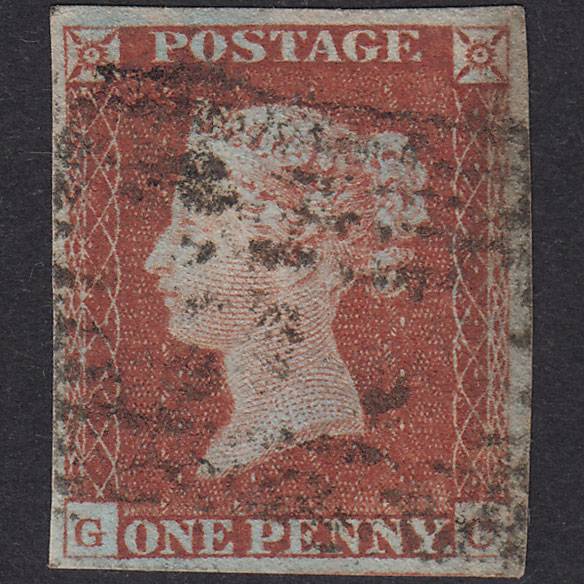 GB QV 1841 1d Red-Brown Plate 68 SG8-B1(1) GC GU 4 Margins Scotland
