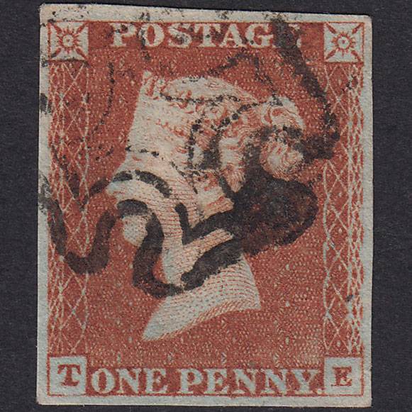 GB QV 1841 1d Red-Brown Plate 22 SG8-B1(1) TE GU Missing Imprimatur 4M MX
