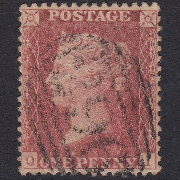 GB QV 1857 1d Rose-Red Plate 67 SG40-C10(1) QI FU Lechdale 296
