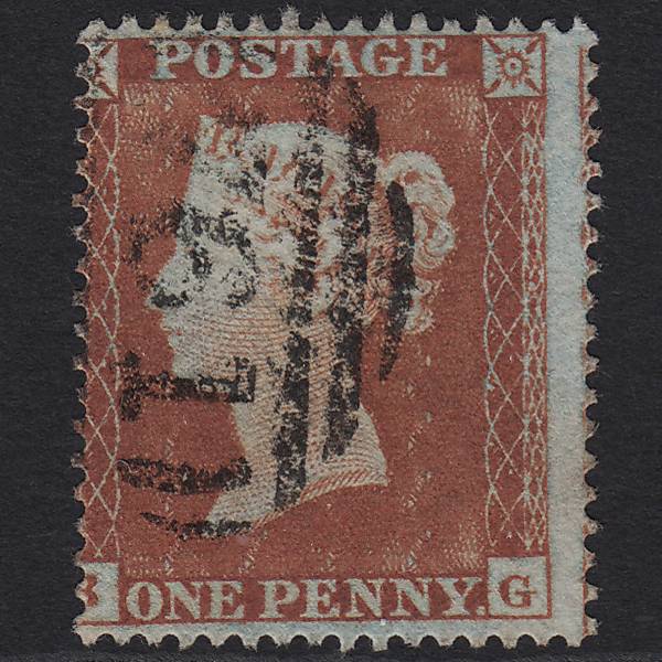 GB QV 1854 1d Red-brown (Plate 157) SG17-C1(1) BG FU Sunderland 761