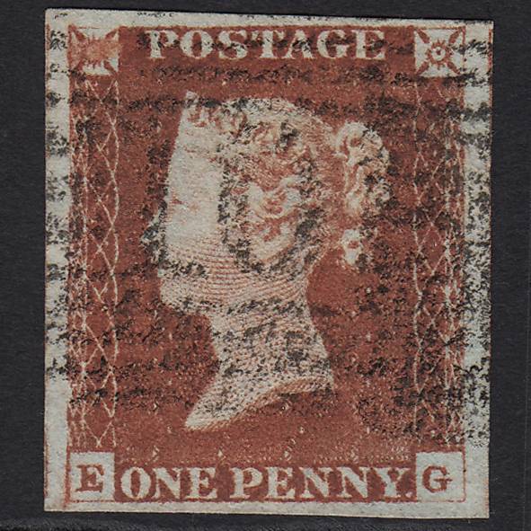 GB QV 1841 1d Red-brown (Plate 66) SG8-B1(1) EG FU in Scotland 4M Imperf
