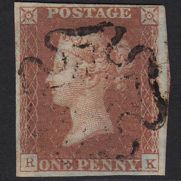 GB QV 1841 1d (Plate 22) SG8-B1(1) RK VFU Missing Imprimatur 4M Imperf