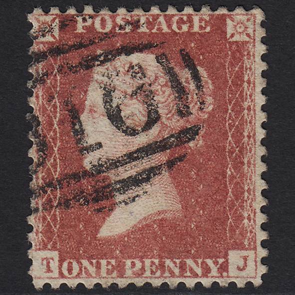 GB QV 1857 1d Rose-red (Plate 43) SG40-C10(1) TJ GU