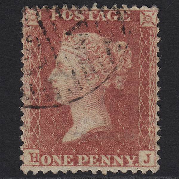 GB QV 1857 1d Rose-red (Plate 60) SG40-C10(1) HJ FU Light London D&S Cancel