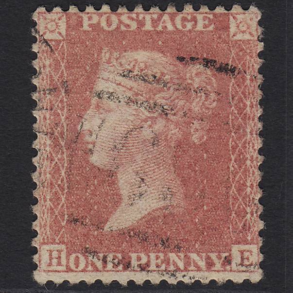 GB QV 1857 1d Pale Rose (Plate 48) SG39-C10(3) HE VFU Light Cancel