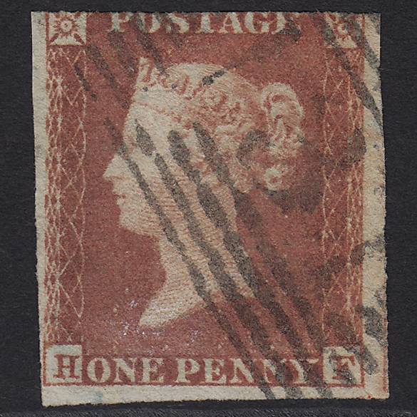 GB QV 1841 1d Red-brown (Plate 157) SG8-B2(1) HF GU Edinburgh 131