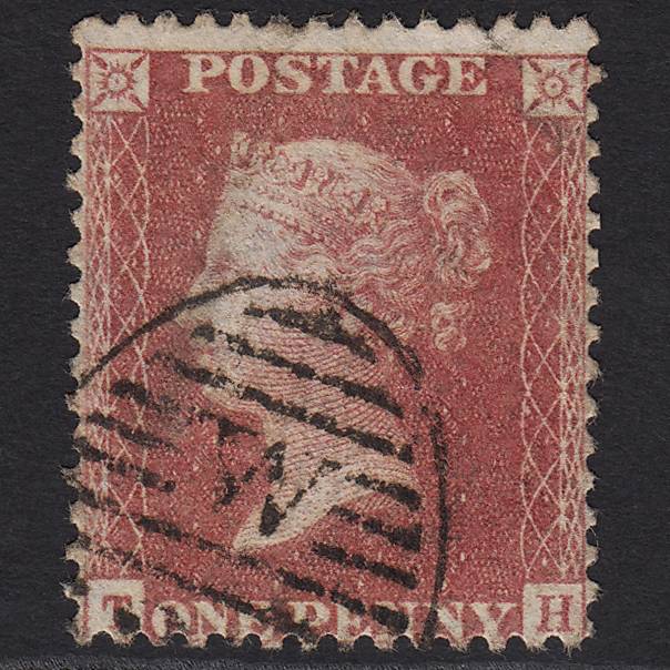 GB QV 1857 1d (Plate 48) SG40-C10(1) TH GU in London Missing Imprimatur