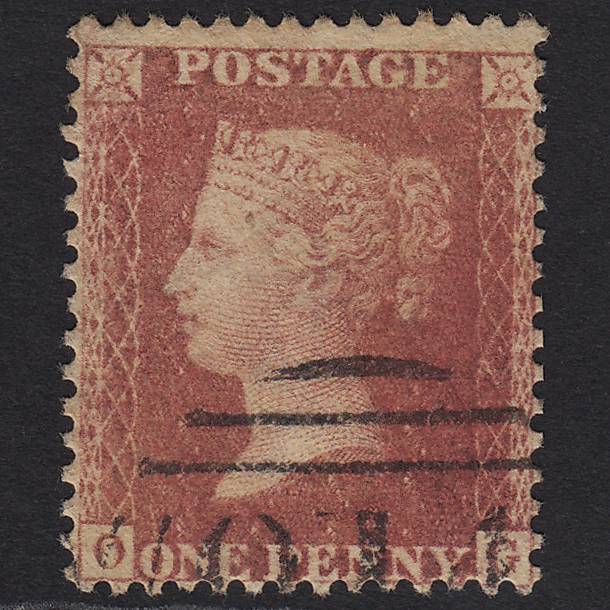 GB QV 1857 1d Rose-red (Plate 60) SG40-C10(1) OG GU Light Cancel