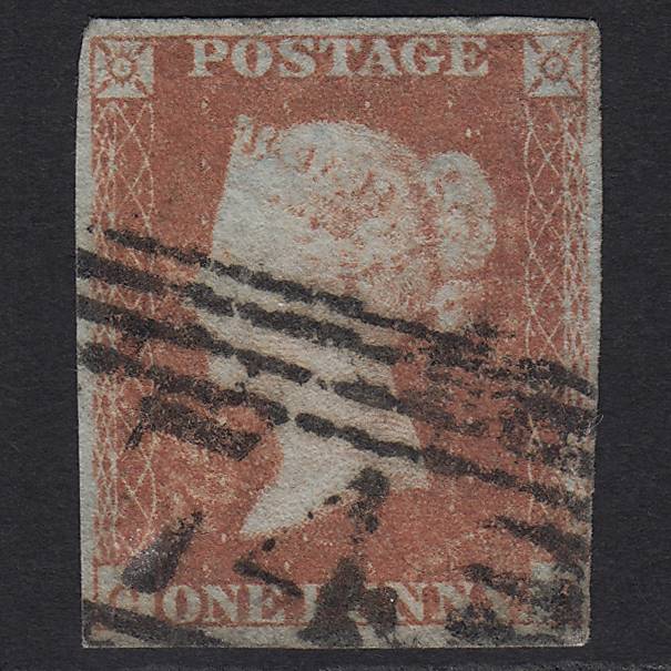 GB QV 1841 1d Red-brown (Plate 91) SG8-B1(1) CI GU 4M Imperf Scotland