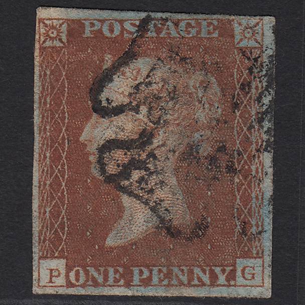 GB QV 1841 1d Red-brown (Plate 18) SG8-B1(1) PG GU 4M Imperf Maltese Cross