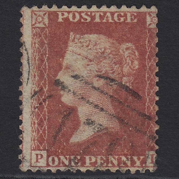GB QV 1863 1d Rose-red (Plate 50) SG42-C12(1) PL GU Lowestoft 478 Misperf