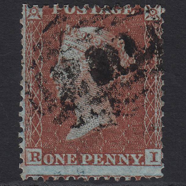 GB QV 1855 1d Red-brown (Plate 18) SG24-C3(1) RI GU Misperf