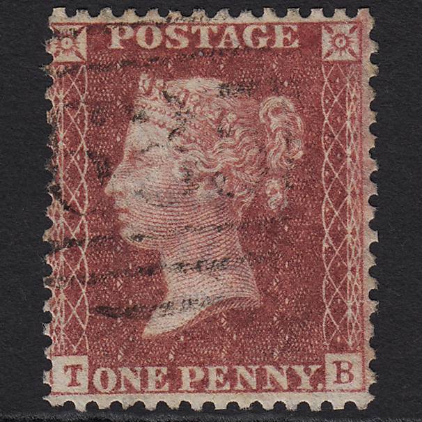 GB QV 1857 1d Deep Rose-red (Plate 34) SG41-C10(4) TB FU Light Reading 635