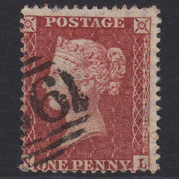 GB QV 1857 1d Rose-red (Plate 46) SG40-C10(1) NL GU Misperf