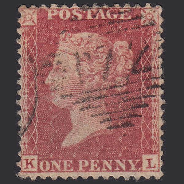GB QV 1857 1d Rose-red (Plate 36) SG40-C10(1) KL FU Derry 172