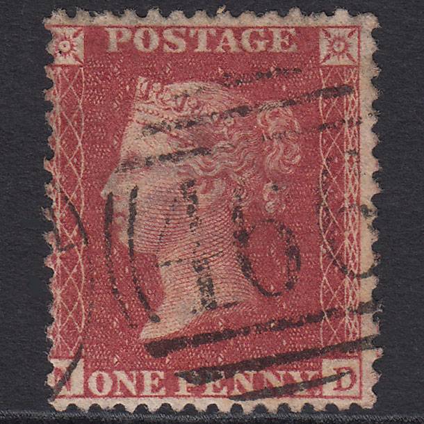 GB QV 1857 1d Rose-red (Plate 47) SG40-C10(1) ND FU Liverpool 466