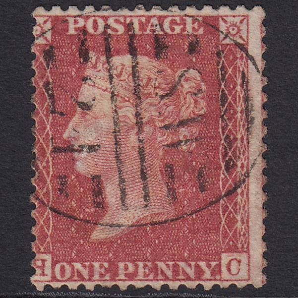 GB QV 1857 1d Rose-red (Plate 36) SG40-C10(1) HC FU London D&S SW21 Misperf