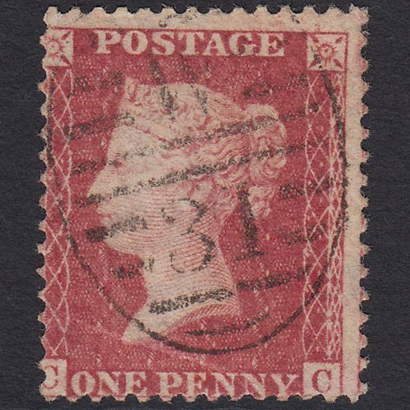 GB QV 1857 1d Rose-red (Plate 59) SG40-C10(1) CC GU London D&S W31