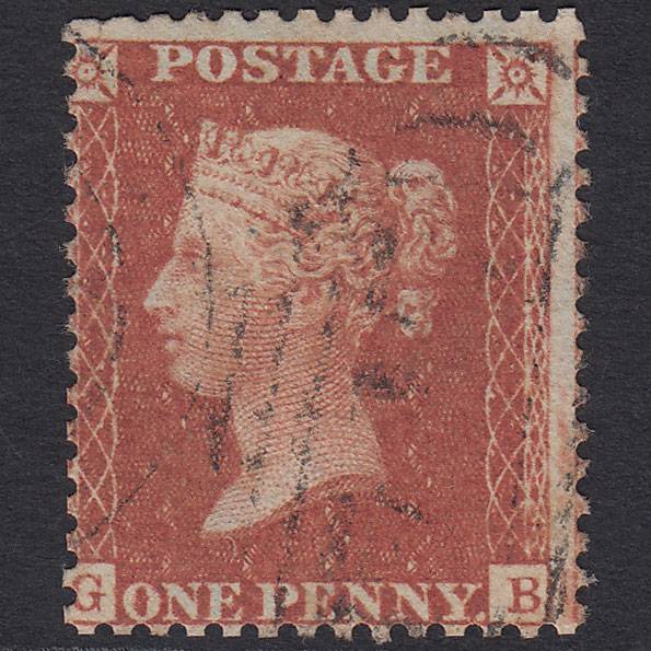 GB QV 1856 1d Red-brown (Plate 27) SG29-C8(1) GB GU Slough 717