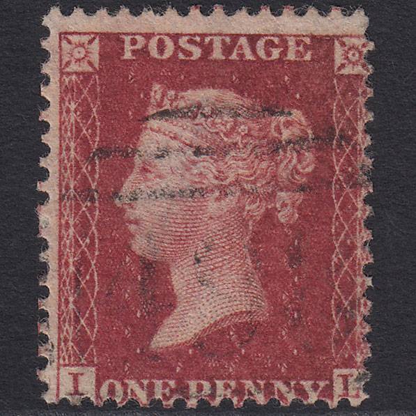GB QV 1861 1d Rose-red (Plate 51) SG42-C12(3) IL VFU Manchester 498