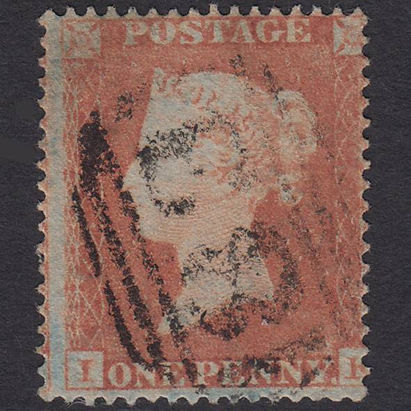 GB QV 1854 1d Yellow-brown (Plate 173) SG18-C1(2) IK FU Bishop's Stortford 83