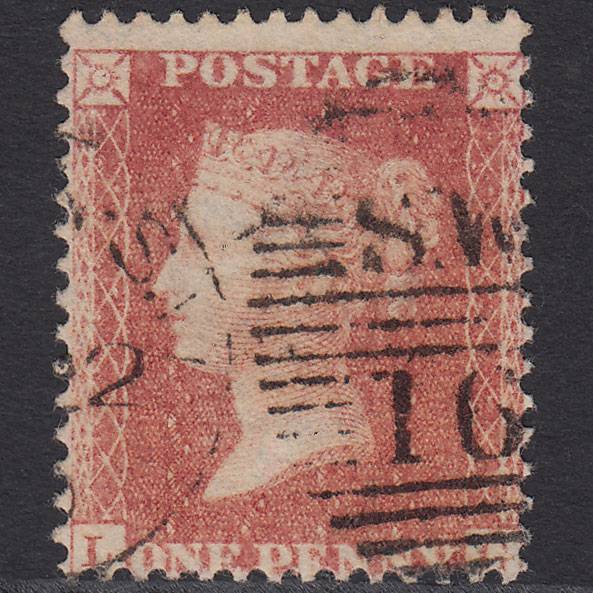GB QV 1857 1d (Plate 52) SG39-C10(3) LG FU London D&S SW16 Misperf
