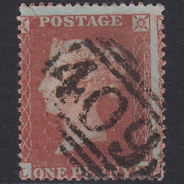 GB QV 1854 1d Plate R1 SG17-C1(1) LD PU Jersey 409 Misperf Tear
