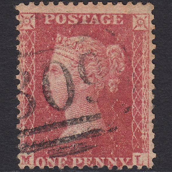 GB QV 1857 1d Rose-red (Plate 60) SG40-C10(1) ML GU