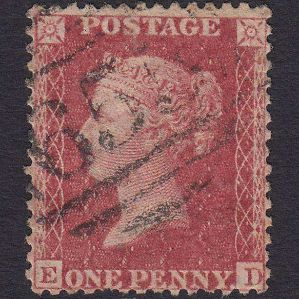 GB QV 1857 1d Rose-red (Plate 60) SG40-C10(1) ED GU Rotherham 655