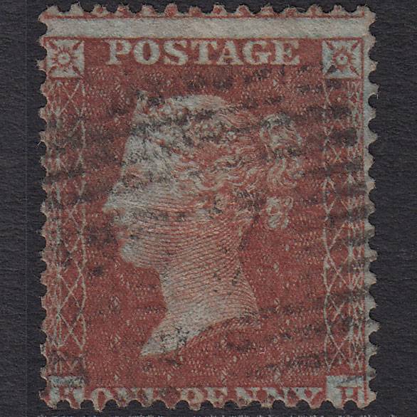 GB QV 1855 1d Red-brown (Plate 3) SG24-C3(1) KH GU Scotland Misperf