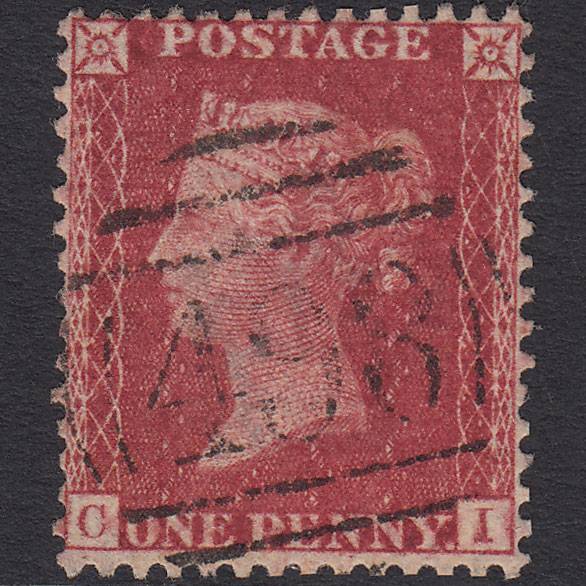 GB QV 1857 1d (Plate 55) SG41-C10(4) CI FU Manchester 498 Well Centred