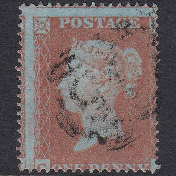 GB QV 1854 1d Red-brown SG17-C1(1) FU Large Misperf