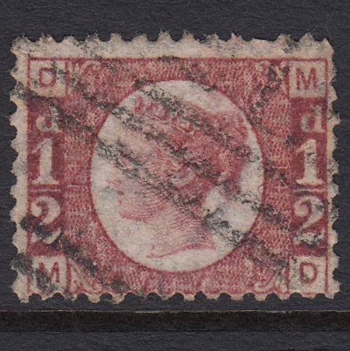 GB QV 1870 1/2d Rose-red (Plate 14) SG48-G4 MD GU Scotland